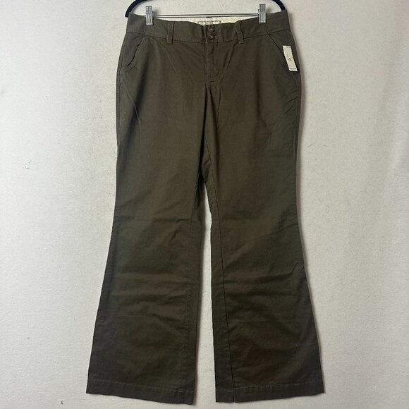 Old Navy Perfect Superflare brown Pants Sz 10 boho hippie bell bottom flare NEW - Picture 1 of 6